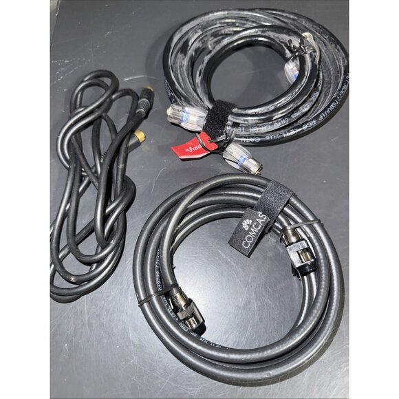 Comcast Xfinity Coax Cable Oct 2020 Stock 10 ft 1 RadioShack Cable Lot Of 3 - Picture 1 of 16